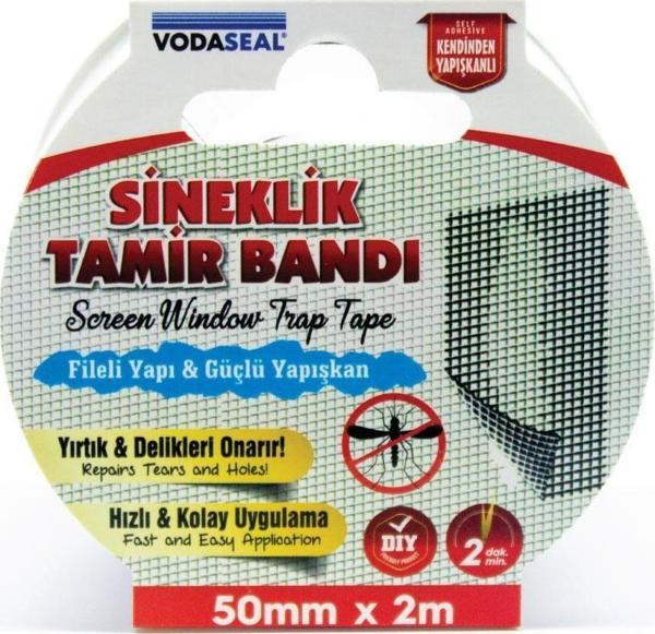 VodaSeal Yapışkanlı Sineklik Tamir Bandı - 50 mm x 2 mt. - Image 1