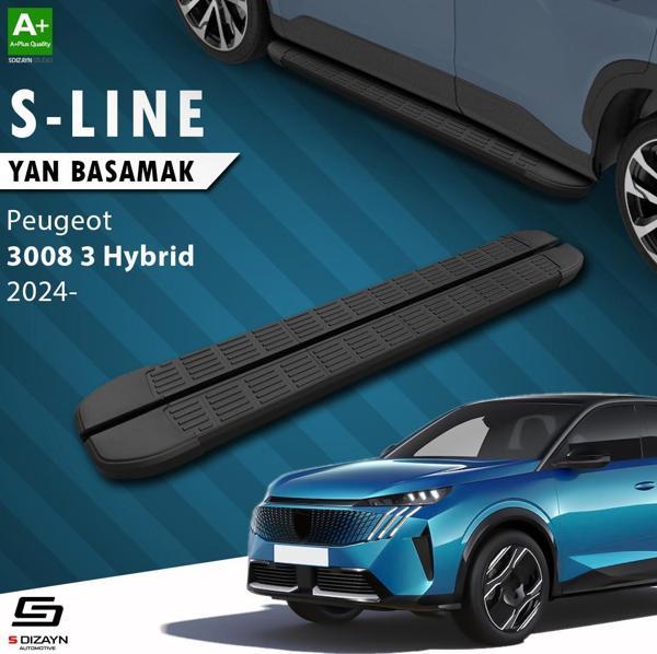 S-Dizayn Peugeot 3008 3 Hybrid S-Line Siyah Yan Basamak 183 Cm 2024 Üzeri A+ Kalite - Image 1