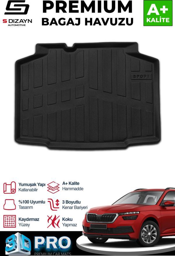 S-Dizayn Skoda Kamiq 3D Pro Bagaj Havuzu 2019 Üzeri A+ Kalite - Image 1