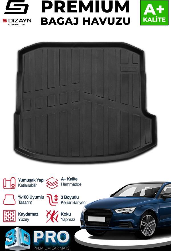 S-Dizayn Audi A3 Sedan 3D Pro Bagaj Havuzu 2020 Üzeri A+ Kalite - Image 1