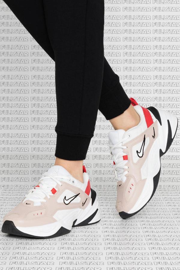 Nike M2K Tekno Leather Unisex Reflector Sneaker Hakiki Deri Beyaz Spor Ayakkabı - Image 1