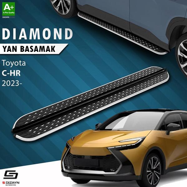 S-Dizayn Toyota C-HR 2 Diamond Krom Yan Basamak 173 Cm 2023 Üzeri A+ Kalite - Image 1