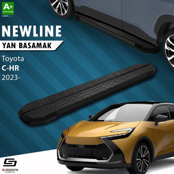 S-Dizayn Toyota C-HR 2 NewLine Siyah Yan Basamak 173 Cm 2023 Üzeri A+ Kalite - Image 1