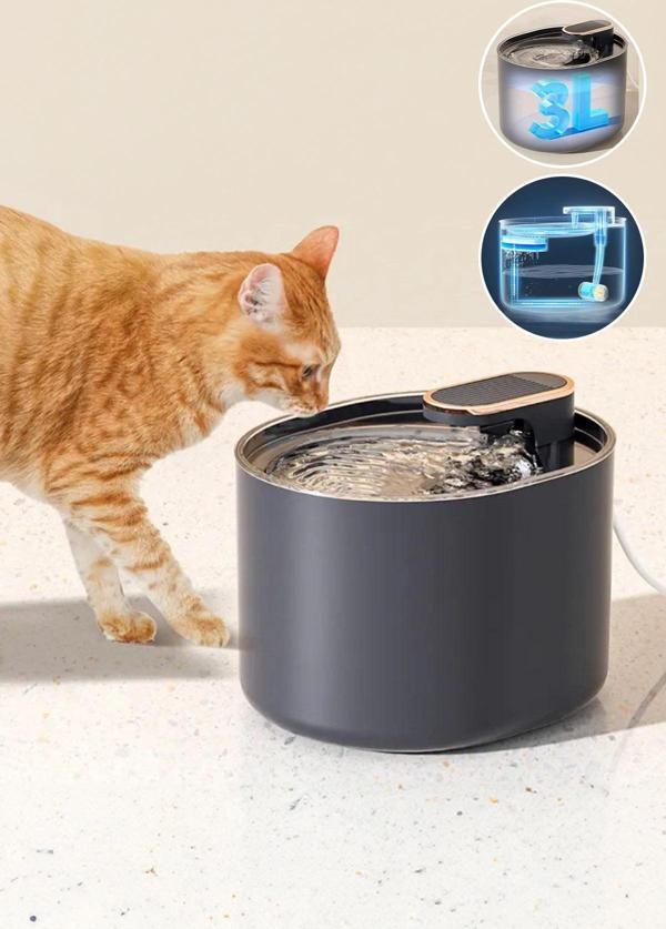 Kedi Köpek Su Sebili Otomatik Su Pınarı Su Çeşmesi Lüx Siyah - Image 1