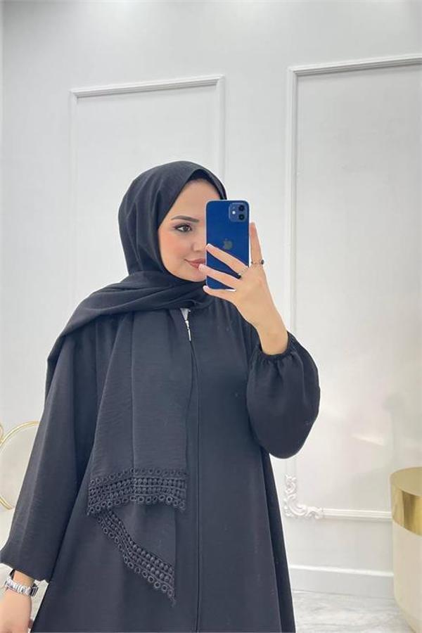 Dip Moda kadın eşarp detaylı namaz elbisesi NMS043 - Image 1