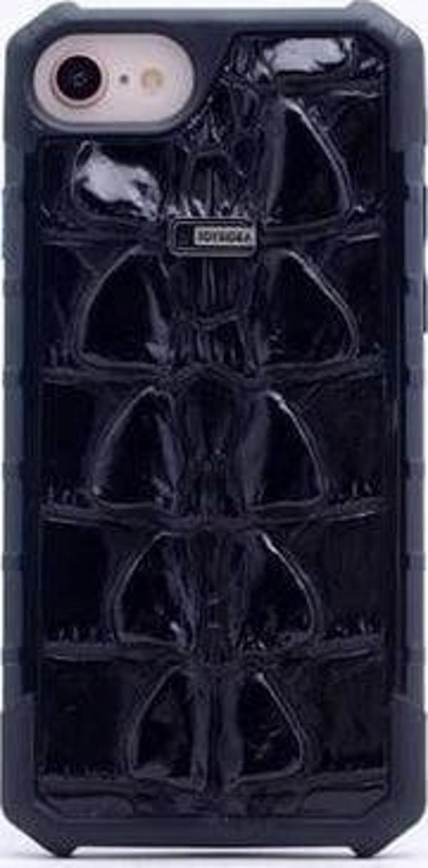 iPhone 7 Plus Kılıf Crocow Kapak Timsah Deri Desenli Gerçek Deri Arka Kapak - Image 1