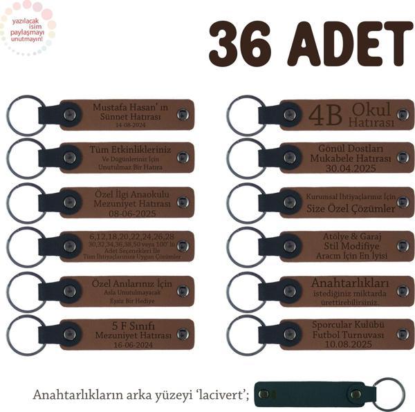 Açık Kahve & Lacivert, Hentbol Kulüpleri İçin Özel Üretim, 36' lı Set, Hatıra Anahtarlıkları - Image 1