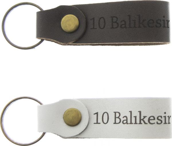 10 Balıkesir Yazılı İkili Set Deri Anahtarlık, Özel Günler İçin En Iyi Hediye, Şehir Anahtarlığı - Image 1