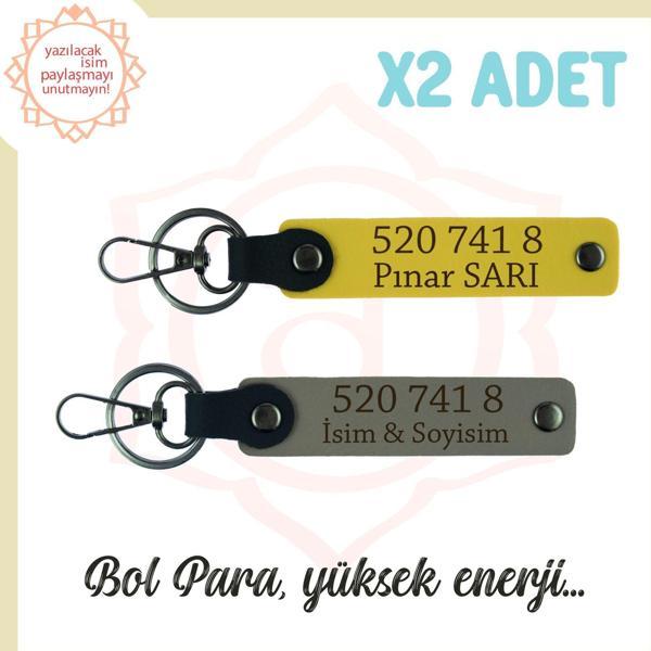 Kül Gri-Sarı, Kişisel Enerji Başarı Dolu Sevdiklerinize Hediye 520 741 8 Kodlu İsme Özel Anahtarlık - Image 1