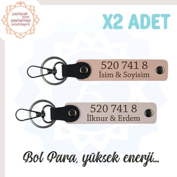 Yavru Ağzı-Pudra, İsmin Yazılı Bolluk Kaynağı Hediye İçin İdeal 520 741 8 Güç ve Enerji Anahtarlık - Image 1