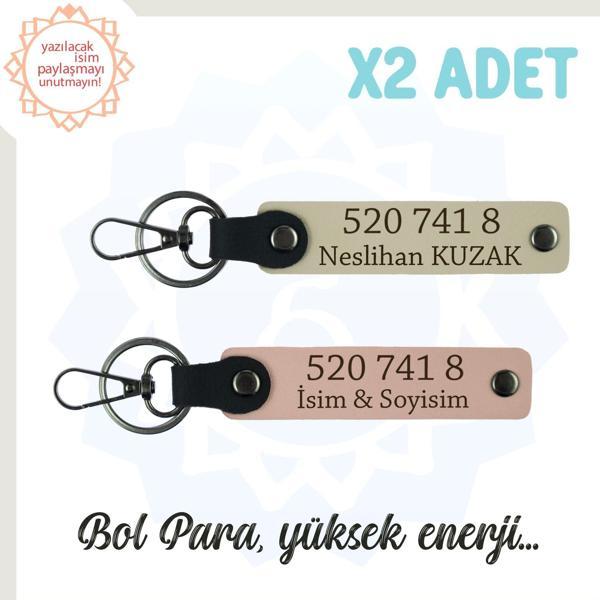 Yavru Ağzı-Sütlü Kahve, İsminiz Yazılı Ve Enerji Dolu Özel Hediye 520 741 8 Yazılı 2'li Anahtarlık - Image 1