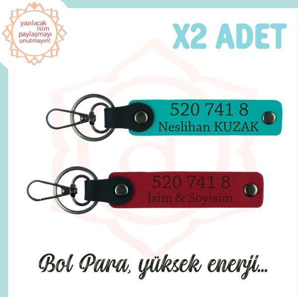 Kırmızı-Koyu Turkuaz, Kişiselleştirilebilir Anahtarlık, Sevdiklerinize Enerji Dolu Hediye 520 741 8 - Image 1
