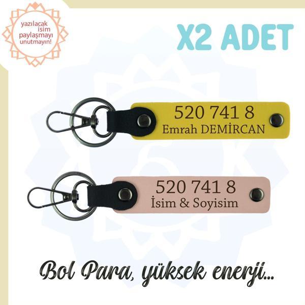 Yavru Ağzı-Sarı, İsminiz Yazılı, Bolluk ve Yüksek Enerji Kodlu 520 741 8 Anahtarlık, Özel Hediyelik - Image 1
