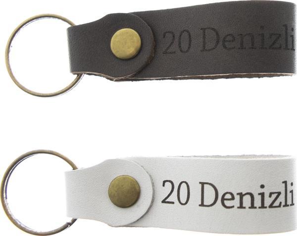 20 Denizli Yazılı İkili Set Deri Anahtarlık, Özel Günler İçin En Iyi Hediye, Şehir Anahtarlığı - Image 1