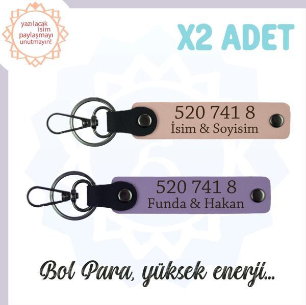 Yavru Ağzı-Mor Menekşe, İsminize Özel Enerji Manevi Huzur, 520 741 8 Başarı ve Denge Anahtarlık Set - Image 1