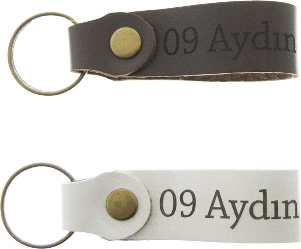 09 Aydın Yazılı İkili Set Deri Anahtarlık, Özel Günler İçin En Iyi Hediye, Şehir Anahtarlığı - Image 1