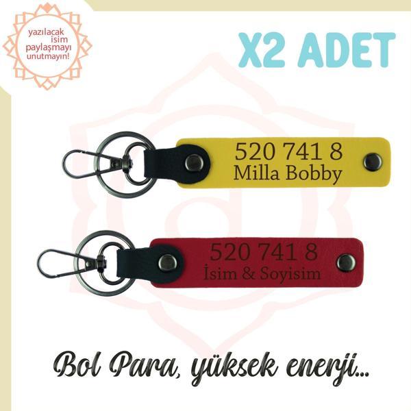 Kırmızı-Sarı, Kişisel Enerji Başarı Dolu Sevdiklerinize Hediye 520 741 8 Kodlu İsme Özel Anahtarlık - Image 1