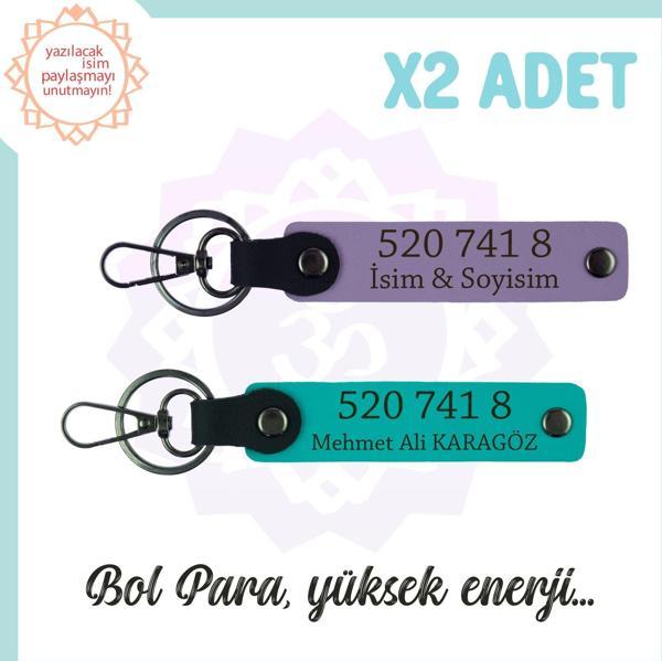 Mor -Turkuaz, Size Özel Tasarım 2'li Anahtarlık, Manevi Güç Veren Hediye İçin İdeal 520 741 8 - Image 1