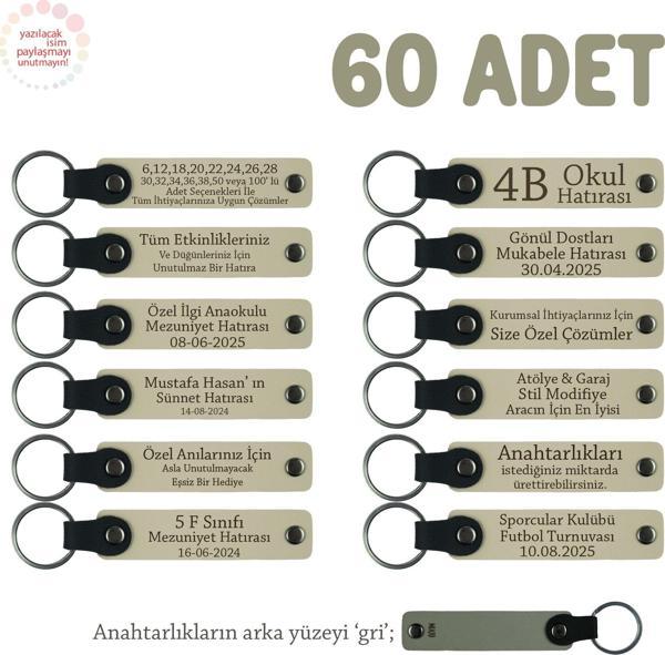 Sütlü Kahve & Gri, Voleybol Kulüpleri İçin Özel Üretim, 60' lı Anahtarlık Set, Hediyelik Hatıra - Image 1