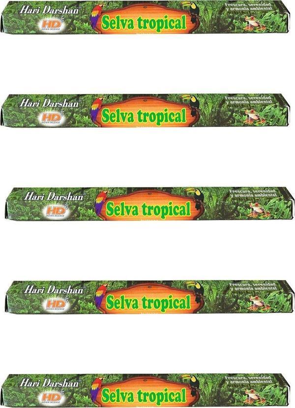 Hari Darshan Selva Tropical Yağmur Ormanı Çubuk Tütsü - Oda Ortam Kukusu - 20 Adetlik 5 Paket - Image 1