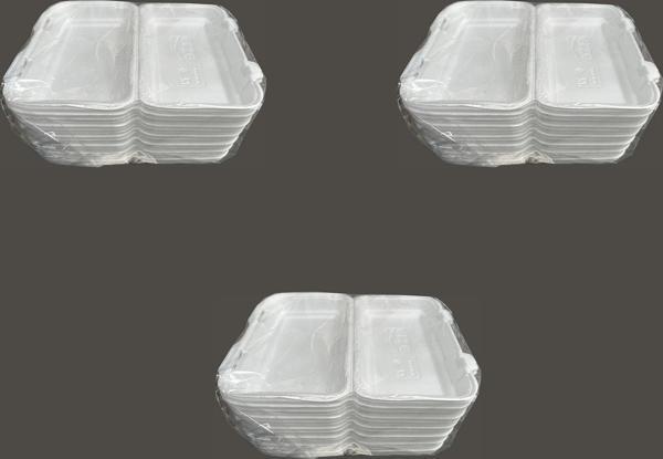 Dağyüce 36/D Tek Kullanımlık Köpük İskender Kapaklı Kase Kutu - 23.5x15 Cm. - 20 Adetlik 3 Paket - Image 1
