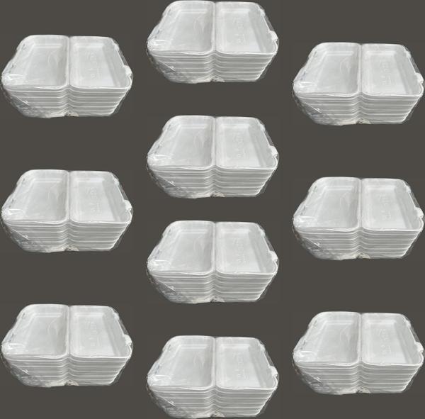 Dağyüce 36/D Tek Kullanımlık Köpük İskender Kapaklı Kase Kutu - 23.5x15 Cm. - 20 Adetlik 10 Paket - Image 1