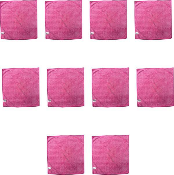 Silver Home Kareli Mikrofiber Temizlik Toz Cam Bezi -55 Gr. -300 Kalite -40x40 Cm. -10 Adetlik Paket - Image 1