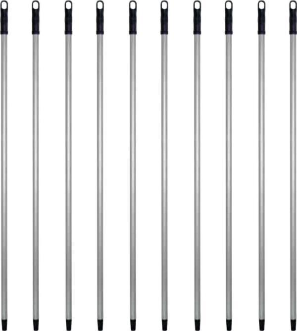 Metal Vidalı Boyalı Gri Fırça Faraş Süpürge Çeksil Sap Sapı - 120 Cm. - 10 Adet - Image 1