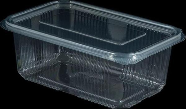 Kullan At Plastik Kilitli Şeffaf Düz Kapaklı Gıda Saklama Kabı Sızdırmaz Kap - 1000 cc - 600 Adet - Image 1