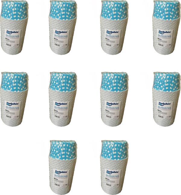 Dolphin Muffin Orta Boy Kağıt Puantiyeli Mavi Cupcake Kek Kalıbı Kapsülü Kabı - 50 Adetlik 10 Paket - Image 1