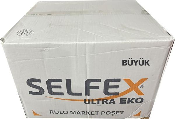 Selfex Şeffaf Market Poşet Torba - Hışır Atlet Poşet - Büyük Boy - 200 Adetlik 20 Rulo / Koli - Image 1