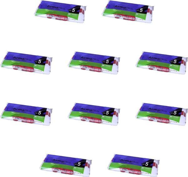 Naksan ArmaPlus Takviyeli Kalın Baskılı Beyaz Çanta Poşet Torba - 50x60 Cm. - 50 Adetlik 10 Paket - Image 1