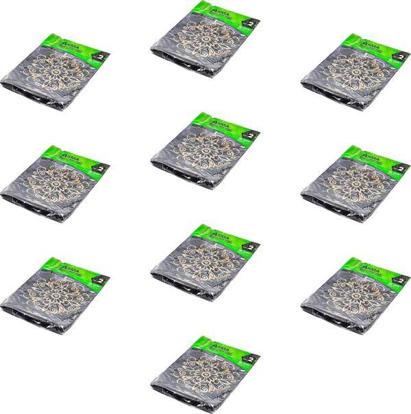Arma Baskılı Mini Blok Poşet Torba - No : 2 - 25x37 Cm. - Siyah - 100 Adetlik 10 Paket - Image 1