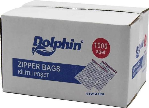 Dolphin Kilitli Şeffaf Buzdolabı Kilitli Saklama Poşeti Torba - 11x14 Cm. - 1000 Adet - Kutu - Image 1
