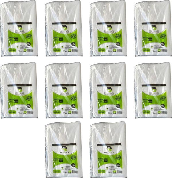 Doğanpack Şeffaf Naylon 5 lik 30x52 Cm. Bakkaliye Poşeti Torbası - 10 Kg. -Ort. 850 Adet - 10 Paket - Image 1