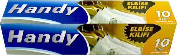 Handy Vakumsuz Şeffaf Giyisi Elbise Ceket Mont Askı Kılıfı Poşeti Torbası - 10 Adetlik 1 Kutu - Image 1