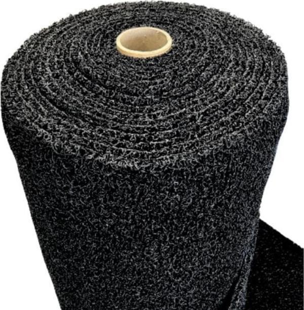 Kıvırcık Kapı Önü Dış Mekan Paspas / Kalınlık : 14 mm. / En : 1.20 M. - Boy : 5 Metre / Siyah - Image 1