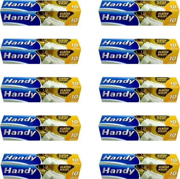 Handy Vakumsuz Şeffaf Giyisi Elbise Ceket Mont Askı Kılıfı Poşeti Torbası - 10 Adetlik 10 Kutu - Image 1