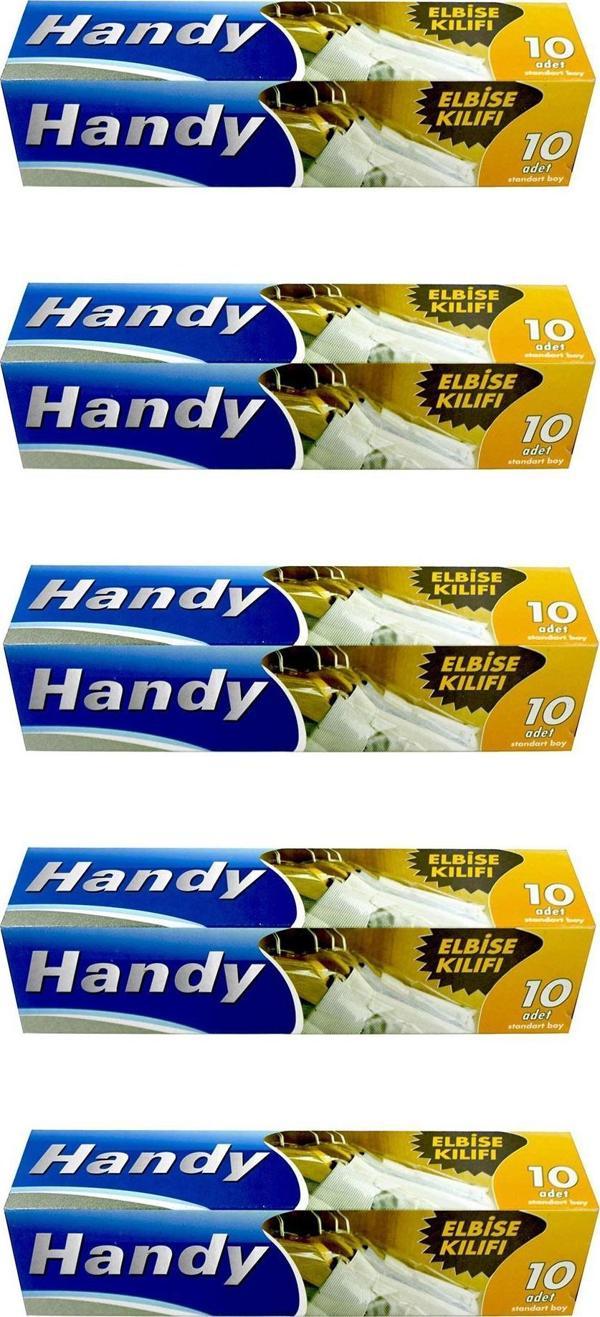 Handy Vakumsuz Şeffaf Giyisi Elbise Ceket Mont Askı Kılıfı Poşeti Torbası - 10 Adetlik 5 Kutu - Image 1