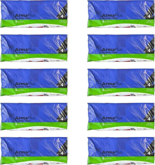 Naksan Takviyeli Kalın Baskılı Beyaz Çanta Poşet Torba - 40x50 Cm. - 50 Adetlik 10 Paket - Image 1