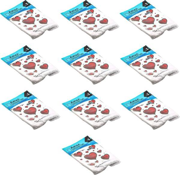 Arma Baskılı Mini Blok Poşet Torba - No : 1 - 22x35 Cm. - Beyaz - 100 Adetlik 10 Paket - Image 1