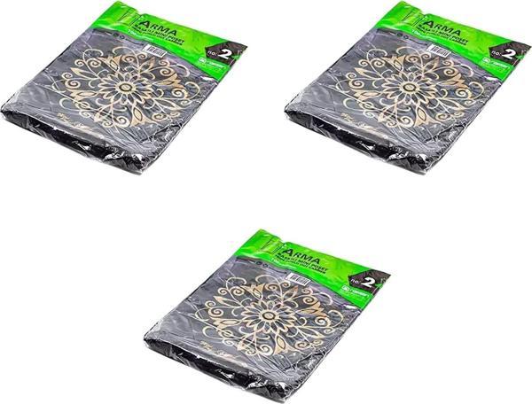 Arma Baskılı Mini Blok Poşet Torba - No : 2 - 25x37 Cm. - Siyah - 100 Adetlik 3 Paket - Image 1