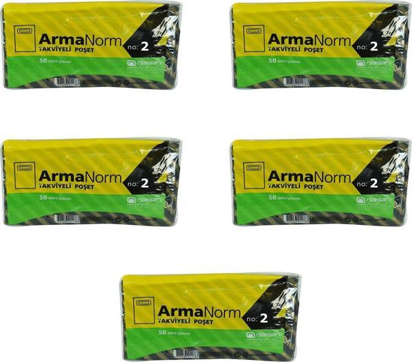 Naksan Takviyeli İnce Desenli Çizgili Siyah Çanta Poşet Torba - 2 No - 26x38 Cm. - 50 Adetlik 5 Paket - Image 1