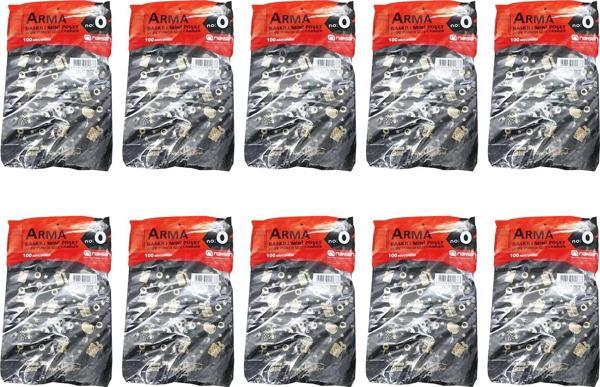Arma Baskılı Mini Blok Poşet Torba - No : 0 - 20x30 Cm. - Siyah - 100 Adetlik 10 Paket - Image 1