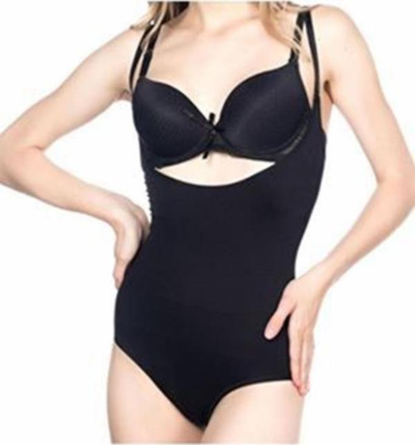 Sistina Bayan Siyah Dikişsiz Göğüs Altı Kancalı Body Korse 756 - Image 1