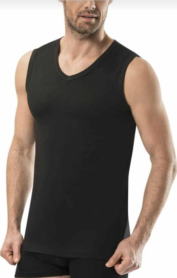 BERRAK 1028 ERKEK RİBANA KOLSUZ V YAKA ATLET 10 ADET - Image 1