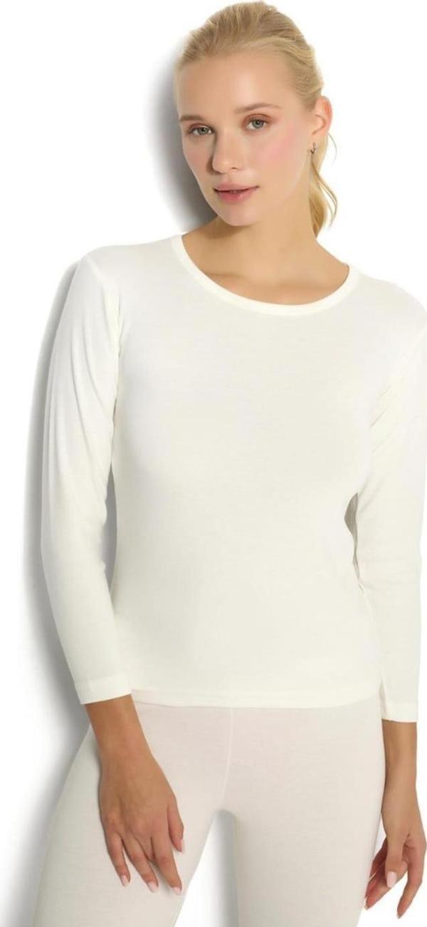 JİBER 590 KADIN TERMAL UZUN KOL BİSİKLET YAKA ÜST TEKLİ - Image 1