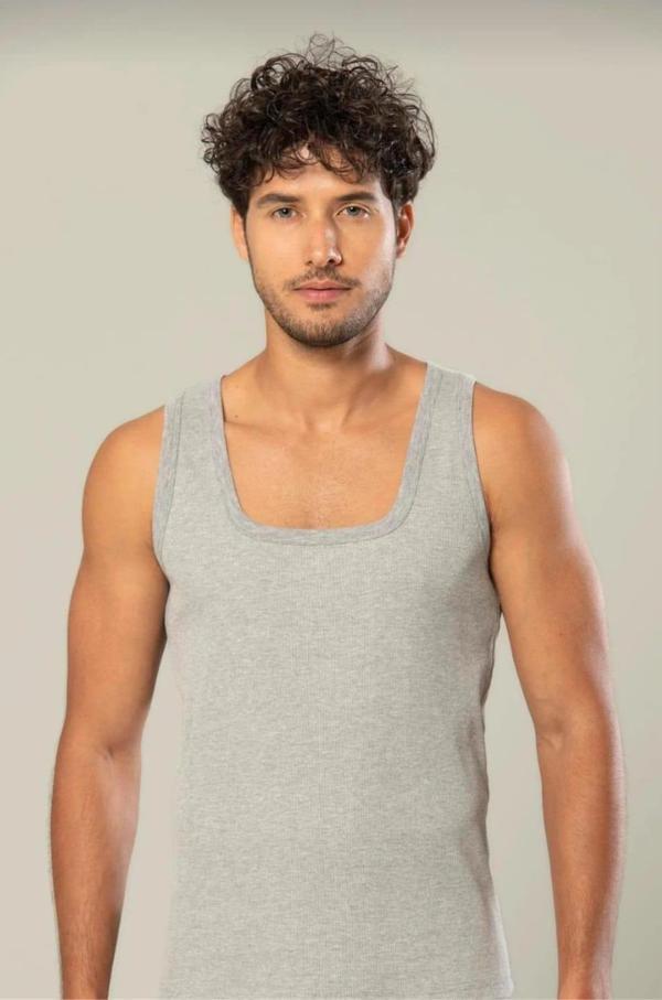 ERDEM 1128 ERKEK KARE YAKA KAŞKORSE ASKILI ATLET 3 ADET - Image 1