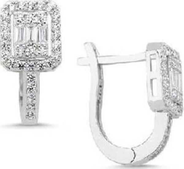 Baget Taşlı Altın Küpe - 14k - 2.64gr - Image 1