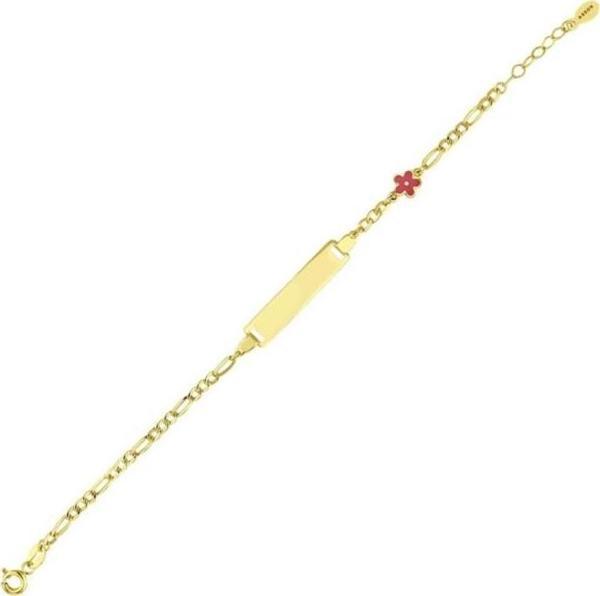 Çiçek Figürlü Altın Çocuk Künye - 14k - 1.53gr - Image 1